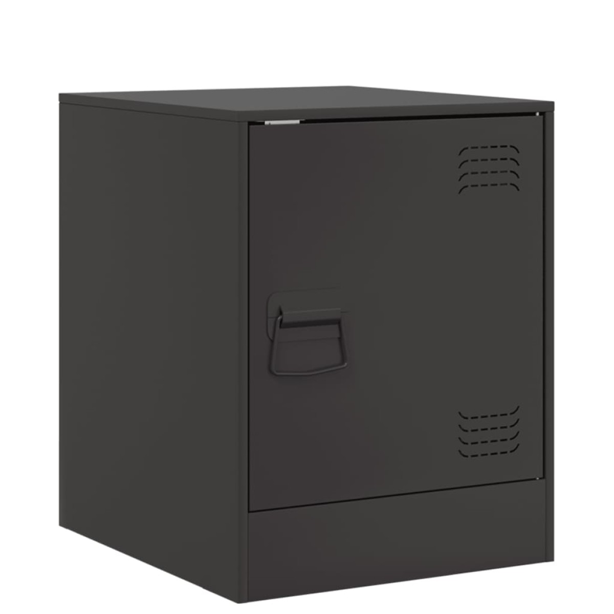 vidaXL Κομοδίνα 2 τεμ. Μαύρα 34,5 x 39 x 44 εκ. από Χάλυβα