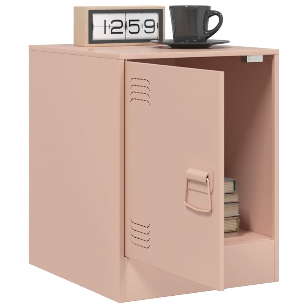 vidaXL Κομοδίνα 2 τεμ. Ροζ 34,5 x 39 x 44 εκ. από Χάλυβα