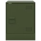 vidaXL Κομοδίνο Πράσινο Λαδί 34,5x39x44 εκ. από Χάλυβα