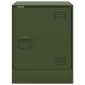 vidaXL Κομοδίνα 2 τεμ. Πράσινο Λαδί 34,5x39x44 εκ. από Χάλυβα