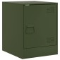 vidaXL Κομοδίνα 2 τεμ. Πράσινο Λαδί 34,5x39x44 εκ. από Χάλυβα