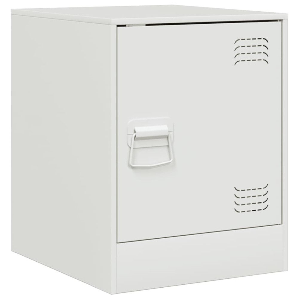 vidaXL Κομοδίνο Λευκό 34,5 x 39 x 44 εκ. από Χάλυβα