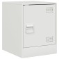vidaXL Κομοδίνο Λευκό 34,5 x 39 x 44 εκ. από Χάλυβα