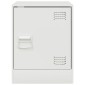 vidaXL Κομοδίνο Λευκό 34,5 x 39 x 44 εκ. από Χάλυβα
