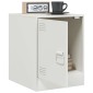 vidaXL Κομοδίνα 2 τεμ. Λευκό 34,5 x 39 x 44 εκ. από Χάλυβα