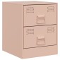 vidaXL Κομοδίνα 2 τεμ. Ροζ 34,5 x 39 x 44 εκ. από Χάλυβα