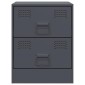 vidaXL Κομοδίνα 2 τεμ. Ανθρακί 34,5 x 39 x 44 εκ. από Χάλυβα