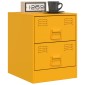 vidaXL Κομοδίνα 2 τεμ. Κίτρινο 34,5 x 39 x 44 εκ. από Χάλυβα