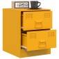 vidaXL Κομοδίνα 2 τεμ. Κίτρινο 34,5 x 39 x 44 εκ. από Χάλυβα