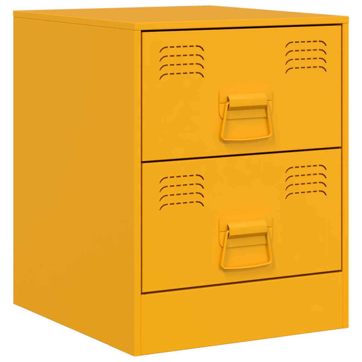 vidaXL Κομοδίνα 2 τεμ. Κίτρινο 34,5 x 39 x 44 εκ. από Χάλυβα
