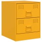 vidaXL Κομοδίνα 2 τεμ. Κίτρινο 34,5 x 39 x 44 εκ. από Χάλυβα