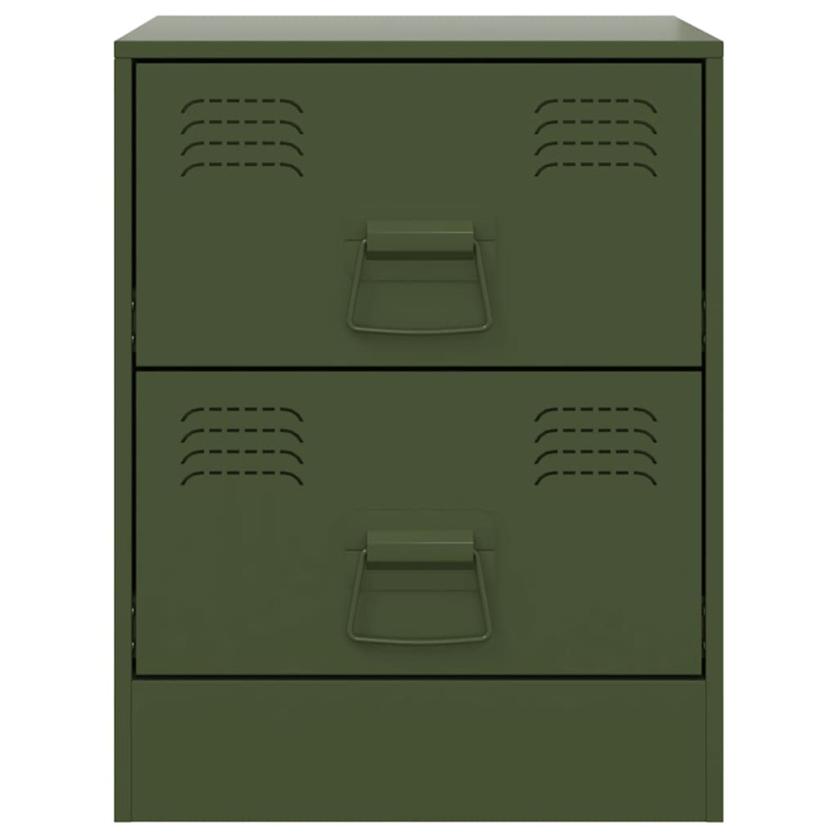 vidaXL Κομοδίνα 2 τεμ. Πράσινο 34,5 x 39 x 44 εκ. από Χάλυβα