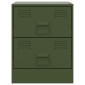 vidaXL Κομοδίνα 2 τεμ. Πράσινο 34,5 x 39 x 44 εκ. από Χάλυβα