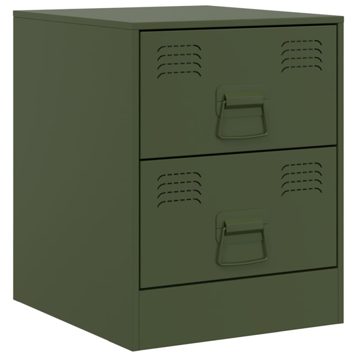 vidaXL Κομοδίνα 2 τεμ. Πράσινο 34,5 x 39 x 44 εκ. από Χάλυβα