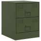 vidaXL Κομοδίνα 2 τεμ. Πράσινο 34,5 x 39 x 44 εκ. από Χάλυβα