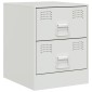 vidaXL Κομοδίνο Λευκό 34,5 x 39 x 44 εκ. από Χάλυβα