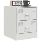 vidaXL Κομοδίνο Λευκό 34,5 x 39 x 44 εκ. από Χάλυβα