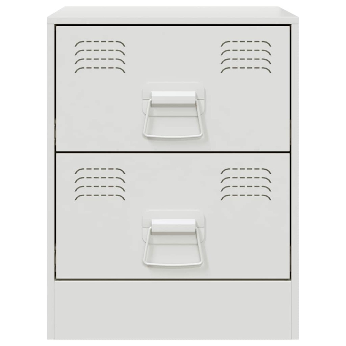 vidaXL Κομοδίνο Λευκό 34,5 x 39 x 44 εκ. από Χάλυβα
