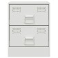 vidaXL Κομοδίνο Λευκό 34,5 x 39 x 44 εκ. από Χάλυβα