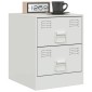 vidaXL Κομοδίνα 2 τεμ. Λευκό 34,5 x 39 x 44 εκ. από Χάλυβα