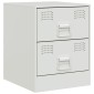 vidaXL Κομοδίνα 2 τεμ. Λευκό 34,5 x 39 x 44 εκ. από Χάλυβα