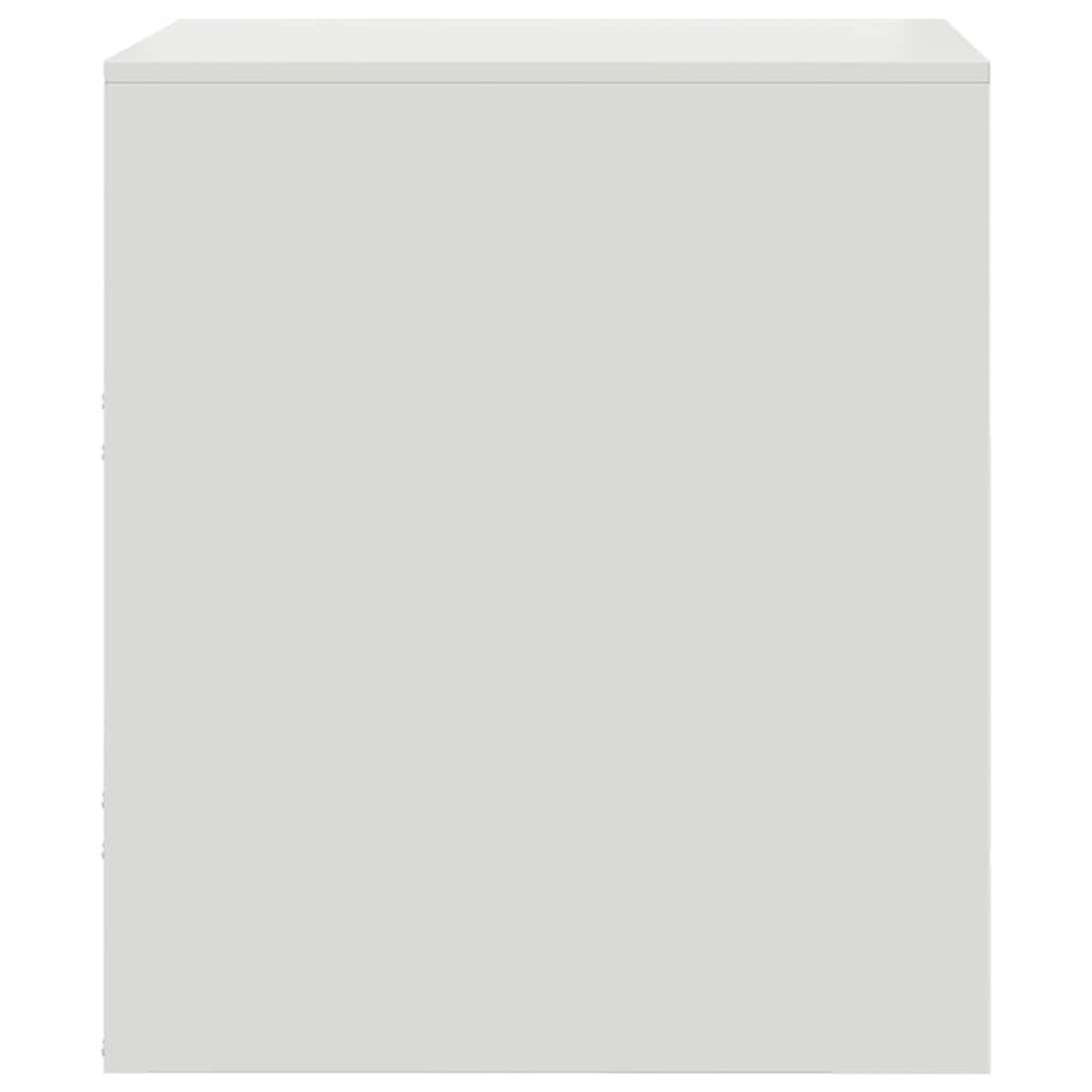 vidaXL Κομοδίνα 2 τεμ. Λευκό 34,5 x 39 x 44 εκ. από Χάλυβα