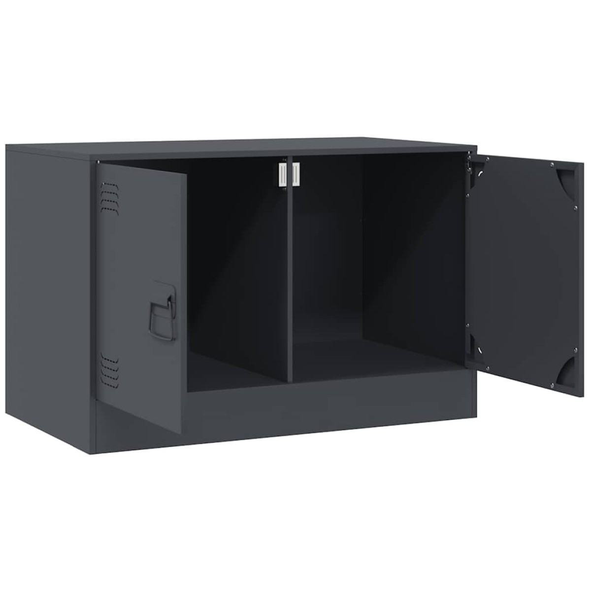 vidaXL Έπιπλα Τηλεόρασης 2 τεμ. Ανθρακί 67 x 39 x 44 εκ. από Χάλυβα