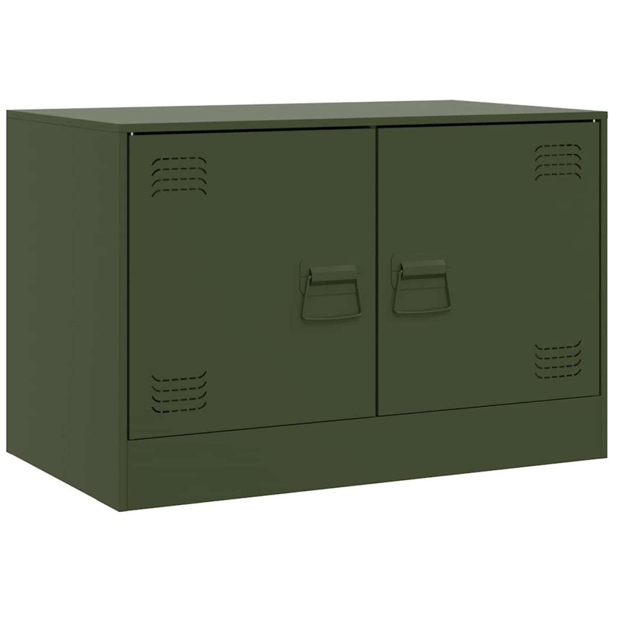 vidaXL Έπιπλα Τηλεόρασης 2 τεμ. Πράσινο Λαδί 67x39x44 εκ. από Χάλυβα