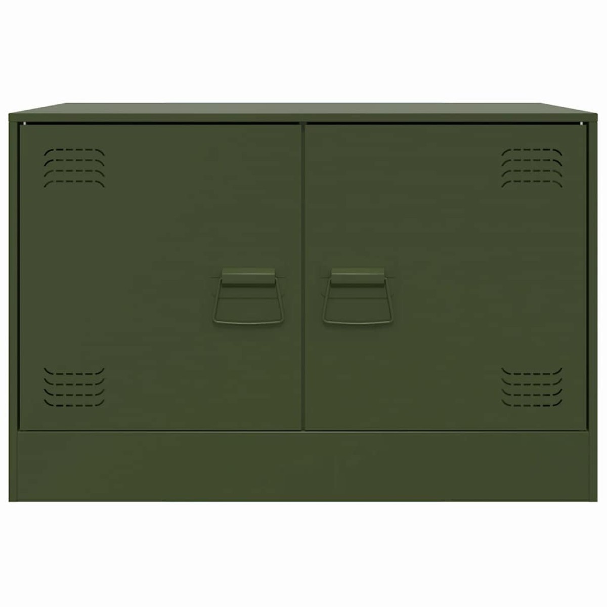 vidaXL Έπιπλα Τηλεόρασης 2 τεμ. Πράσινο Λαδί 67x39x44 εκ. από Χάλυβα