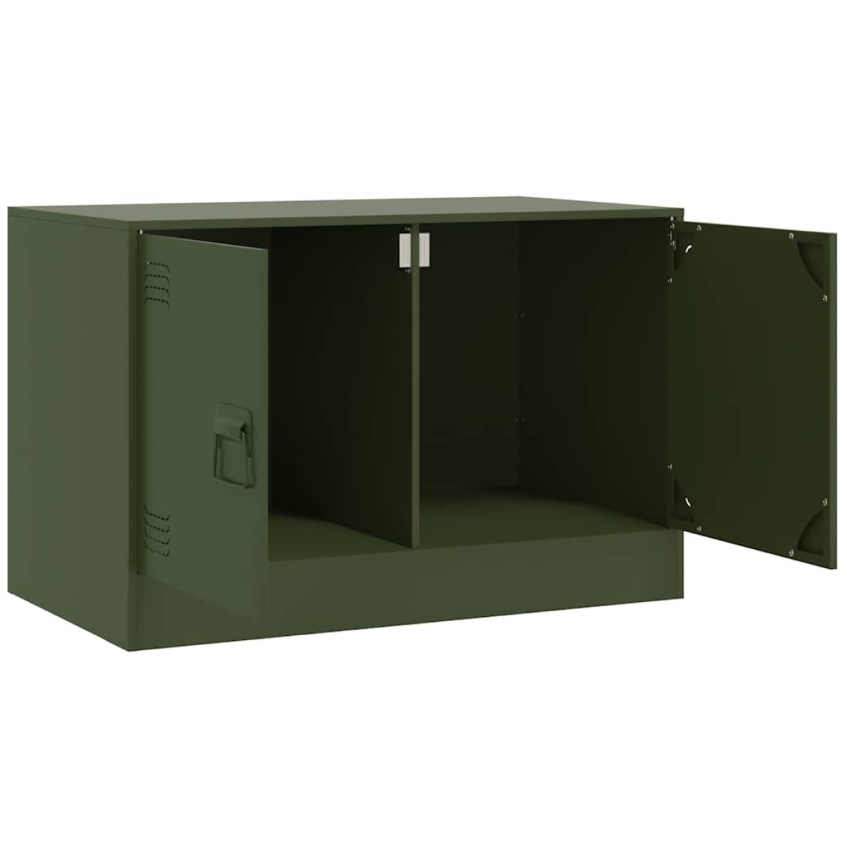 vidaXL Έπιπλα Τηλεόρασης 2 τεμ. Πράσινο Λαδί 67x39x44 εκ. από Χάλυβα