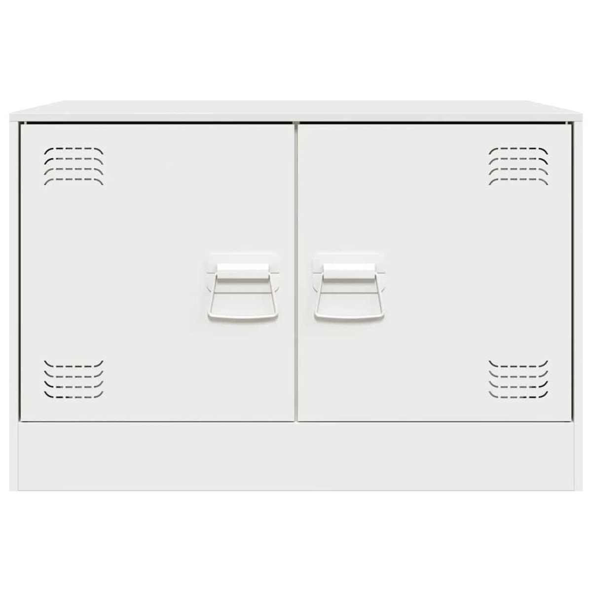 vidaXL Έπιπλα Τηλεόρασης 2 τεμ. Λευκό 67 x 39 x 44 εκ. από Χάλυβα