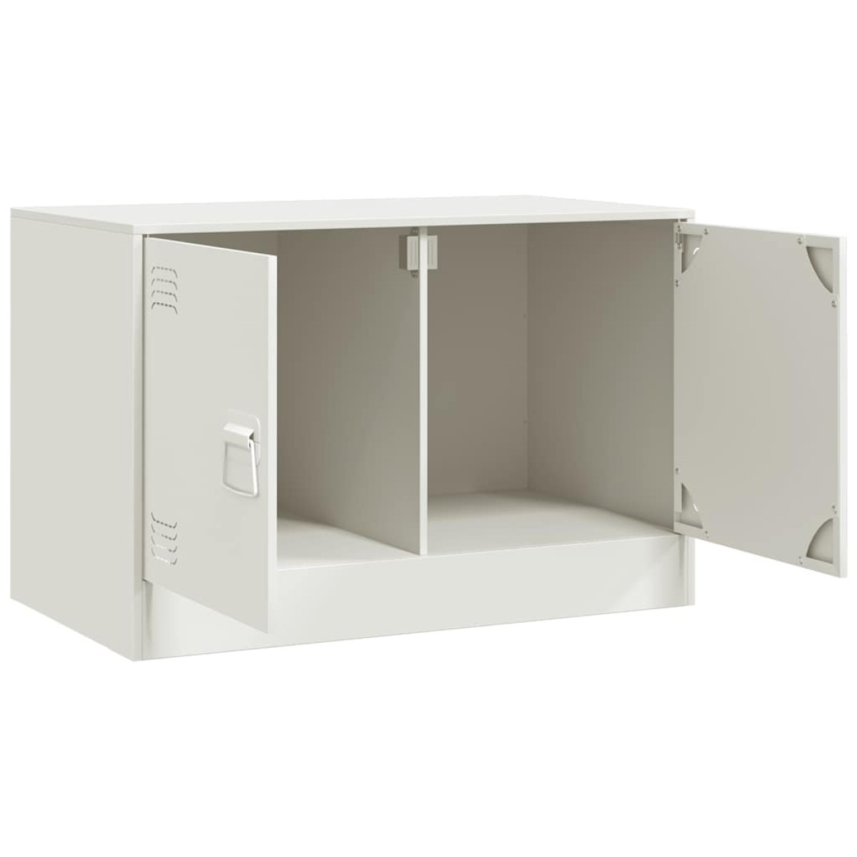vidaXL Έπιπλα Τηλεόρασης 2 τεμ. Λευκό 67 x 39 x 44 εκ. από Χάλυβα