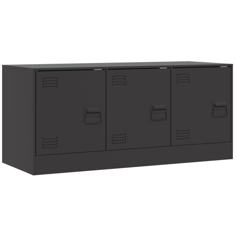 vidaXL Έπιπλο Τηλεόρασης Μαύρο 99x39x44 εκ. από Ατσάλι