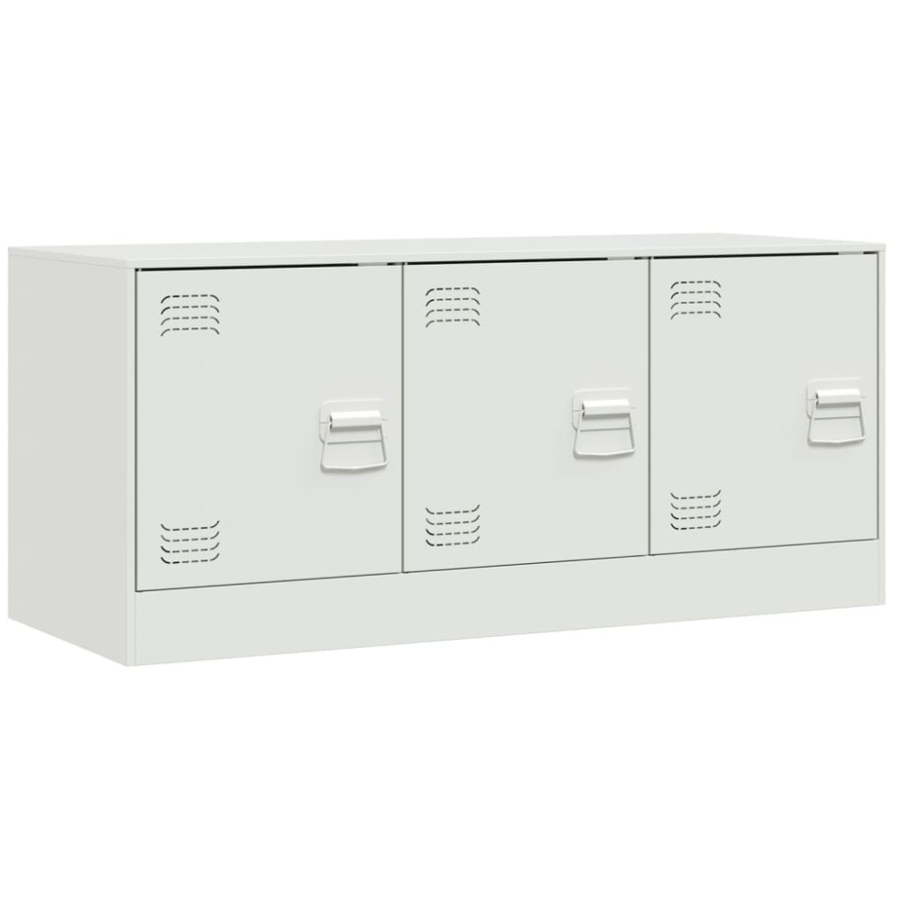 vidaXL Έπιπλο Τηλεόρασης Λευκό 99x39x44 εκ. από Ατσάλι