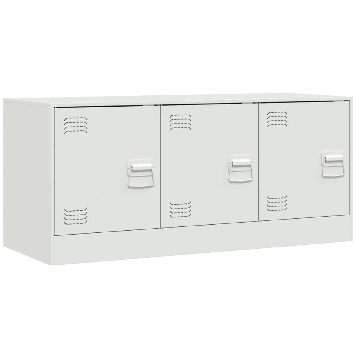 vidaXL Έπιπλο Τηλεόρασης Λευκό 99x39x44 εκ. από Ατσάλι