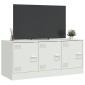 vidaXL Έπιπλο Τηλεόρασης Λευκό 99x39x44 εκ. από Ατσάλι