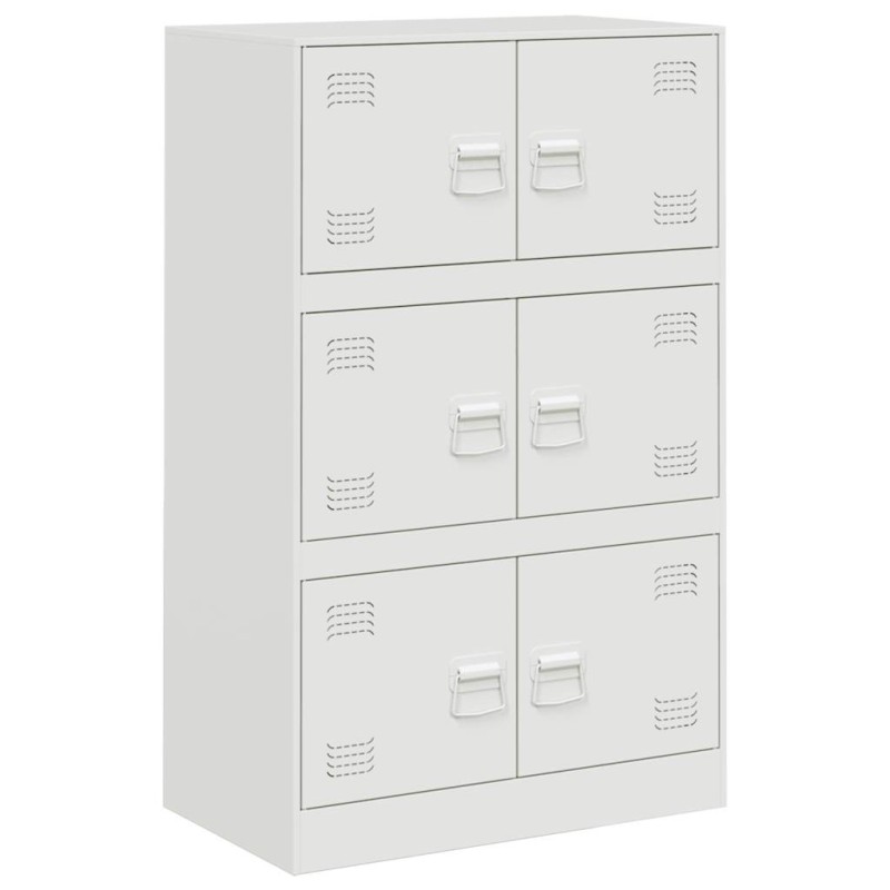 vidaXL Μπουφές Λευκός 67x39x107 εκ. από Ατσάλι