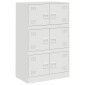 vidaXL Μπουφές Λευκός 67x39x107 εκ. από Ατσάλι