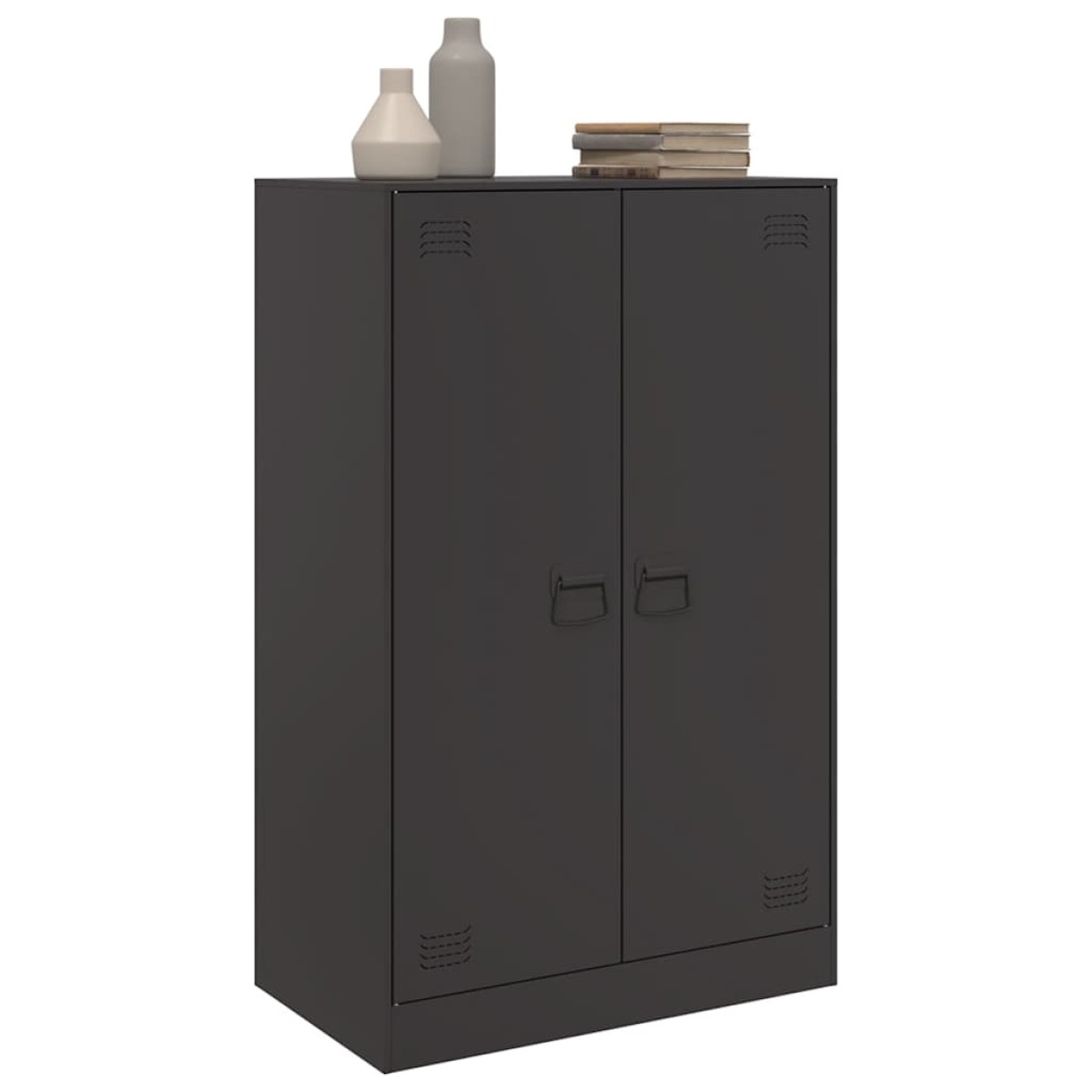 vidaXL Ντουλάπι Μαύρο 67x39x107 εκ. από Ατσάλι