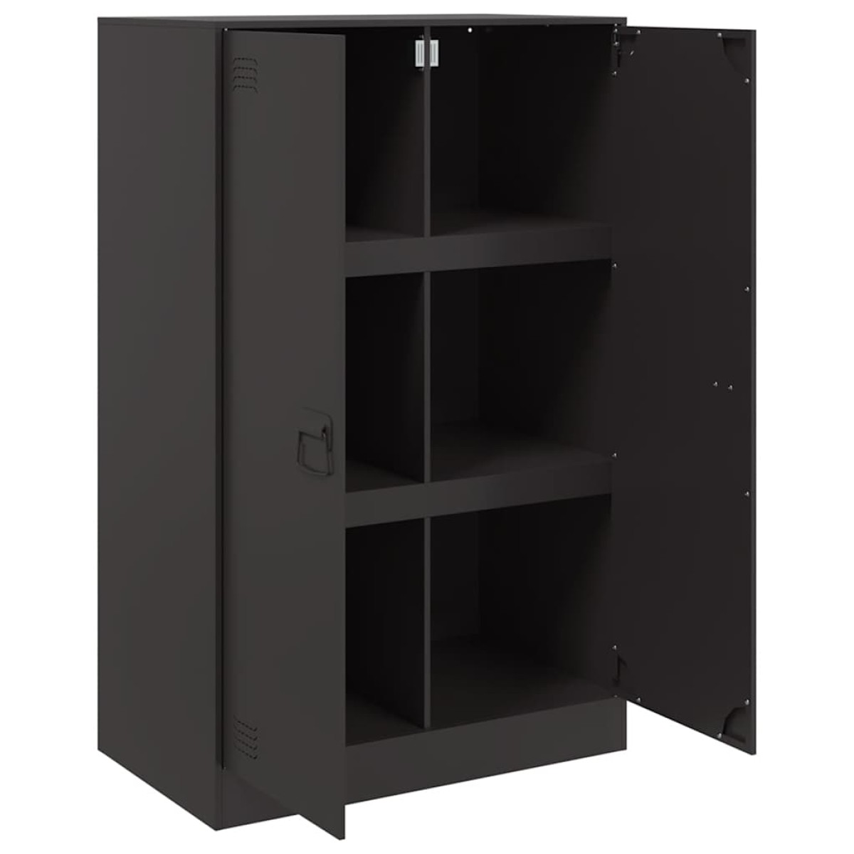 vidaXL Ντουλάπι Μαύρο 67x39x107 εκ. από Ατσάλι