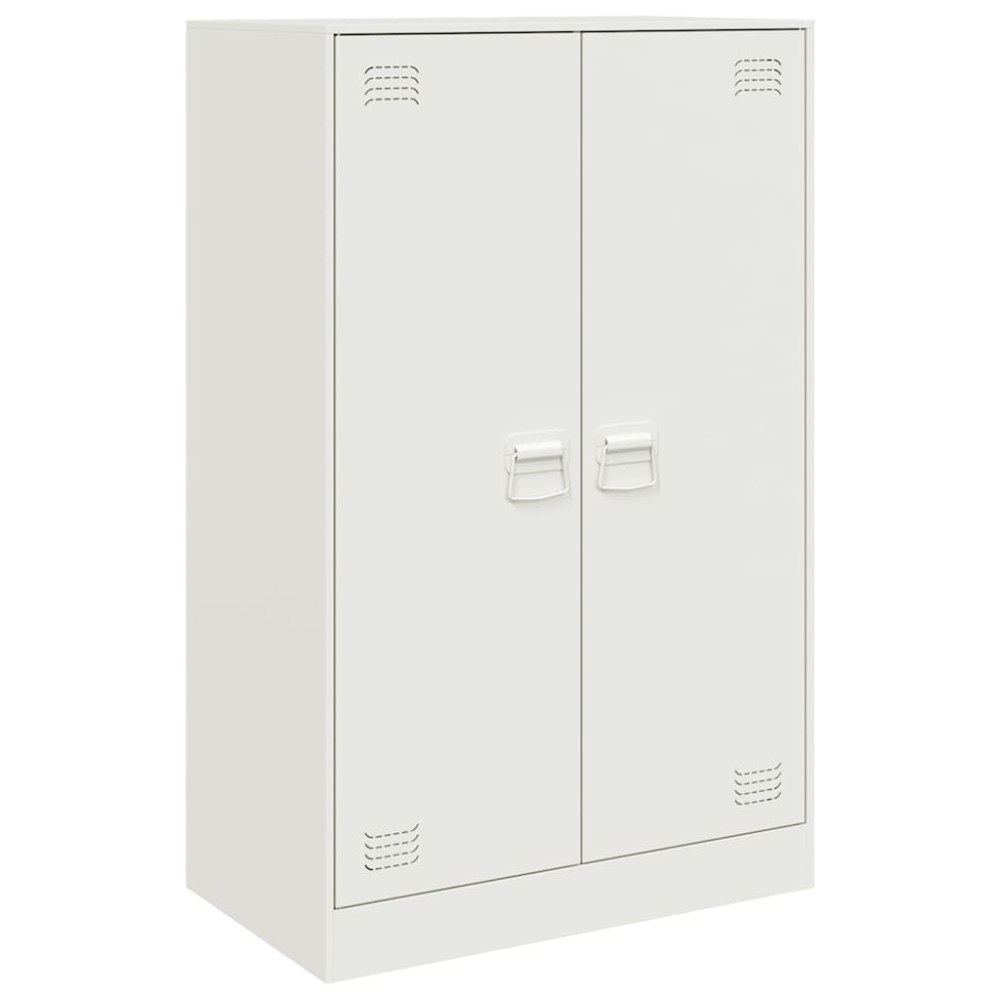 vidaXL Μπουφές Λευκός 67x39x107 εκ. από Ατσάλι