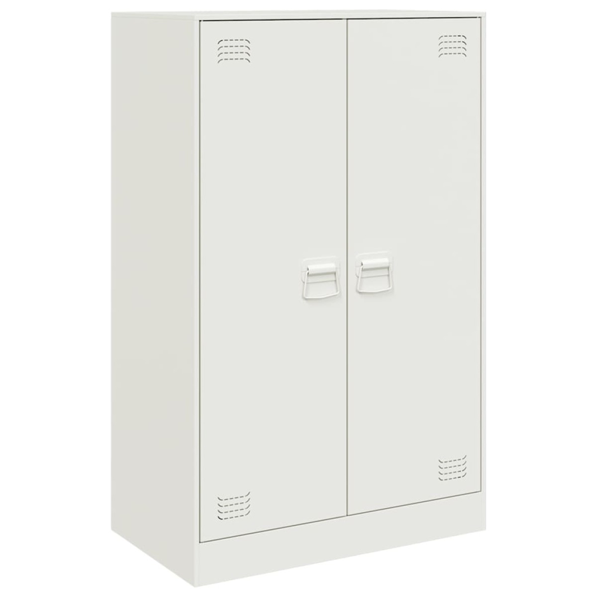 vidaXL Μπουφές Λευκός 67x39x107 εκ. από Ατσάλι