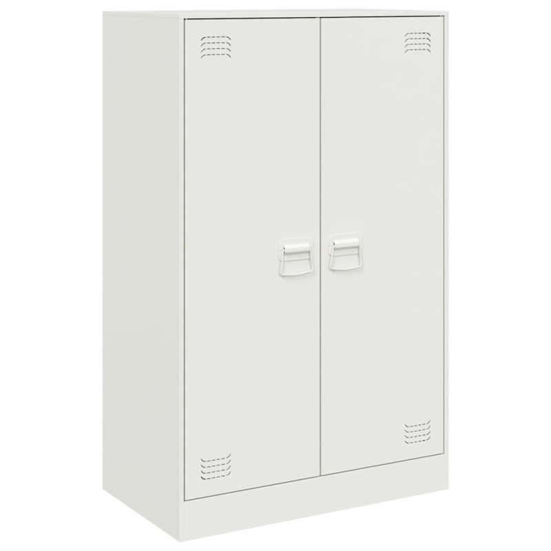 vidaXL Μπουφές Λευκός 67x39x107 εκ. από Ατσάλι