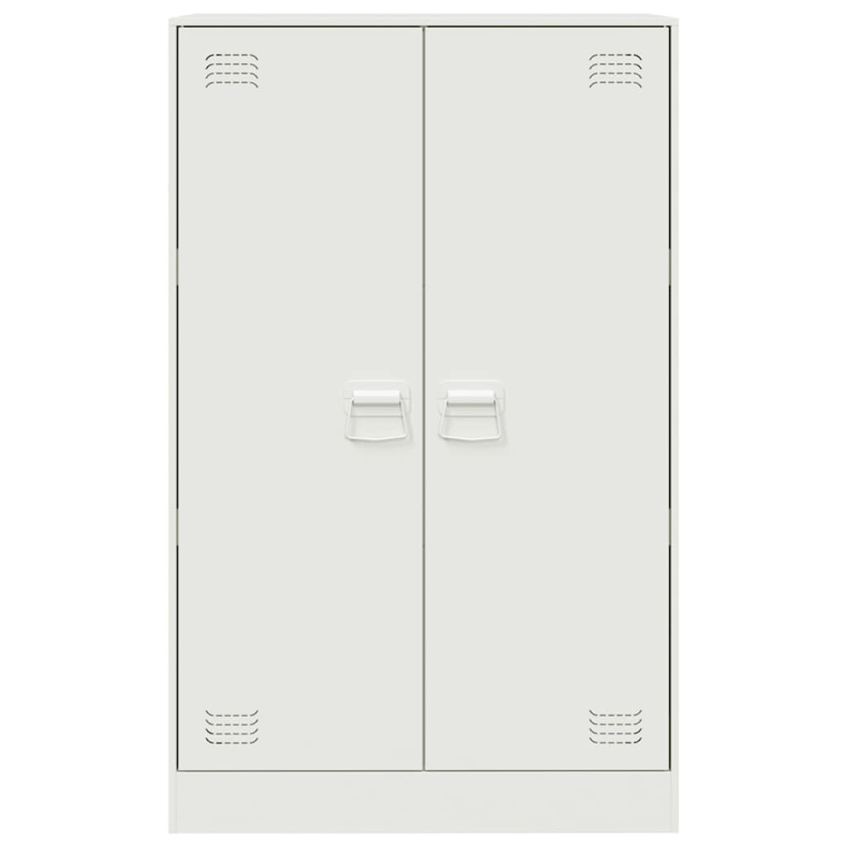 vidaXL Μπουφές Λευκός 67x39x107 εκ. από Ατσάλι