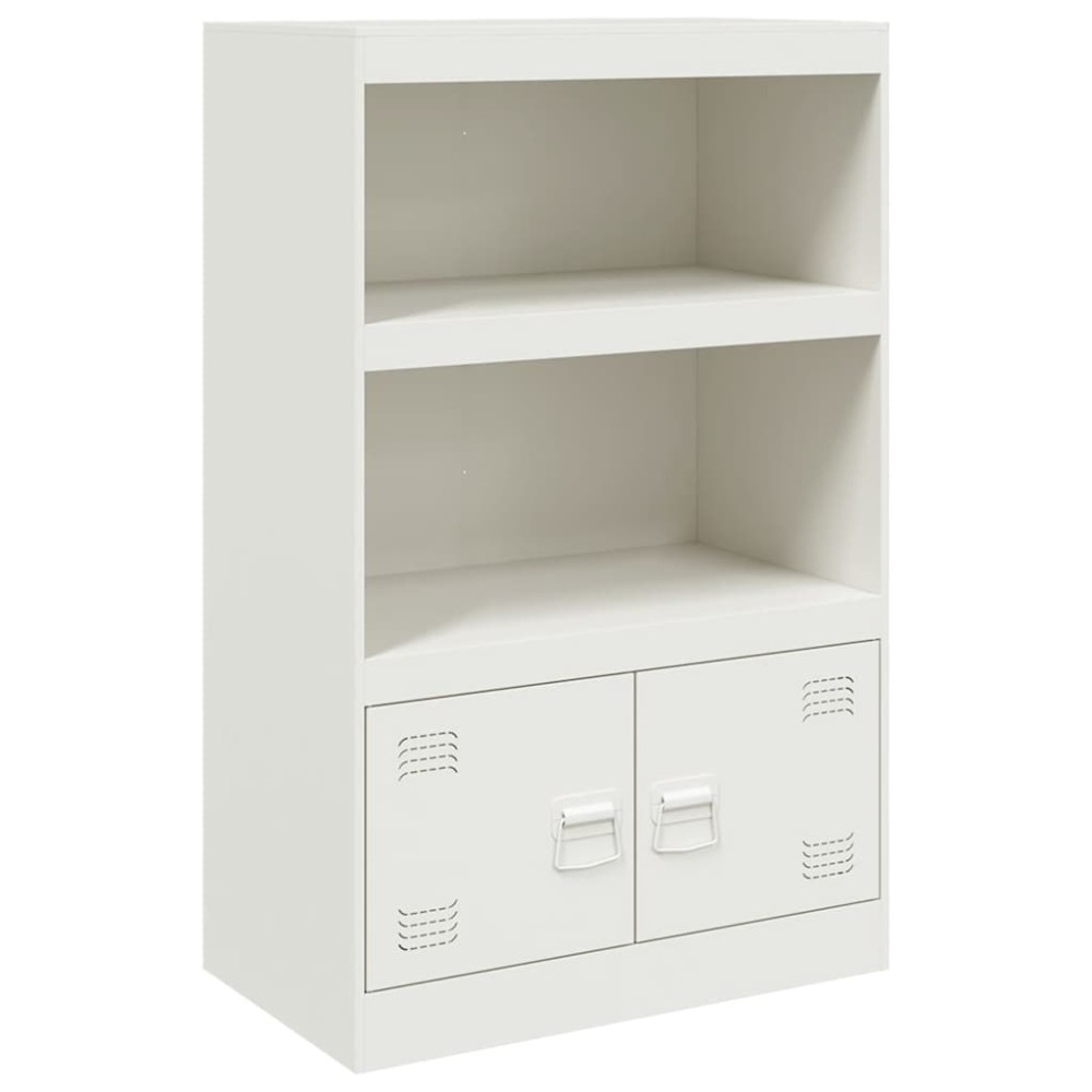 vidaXL Μπουφές Λευκός 67x39x107 εκ. από Ατσάλι