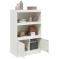 vidaXL Μπουφές Λευκός 67x39x107 εκ. από Ατσάλι