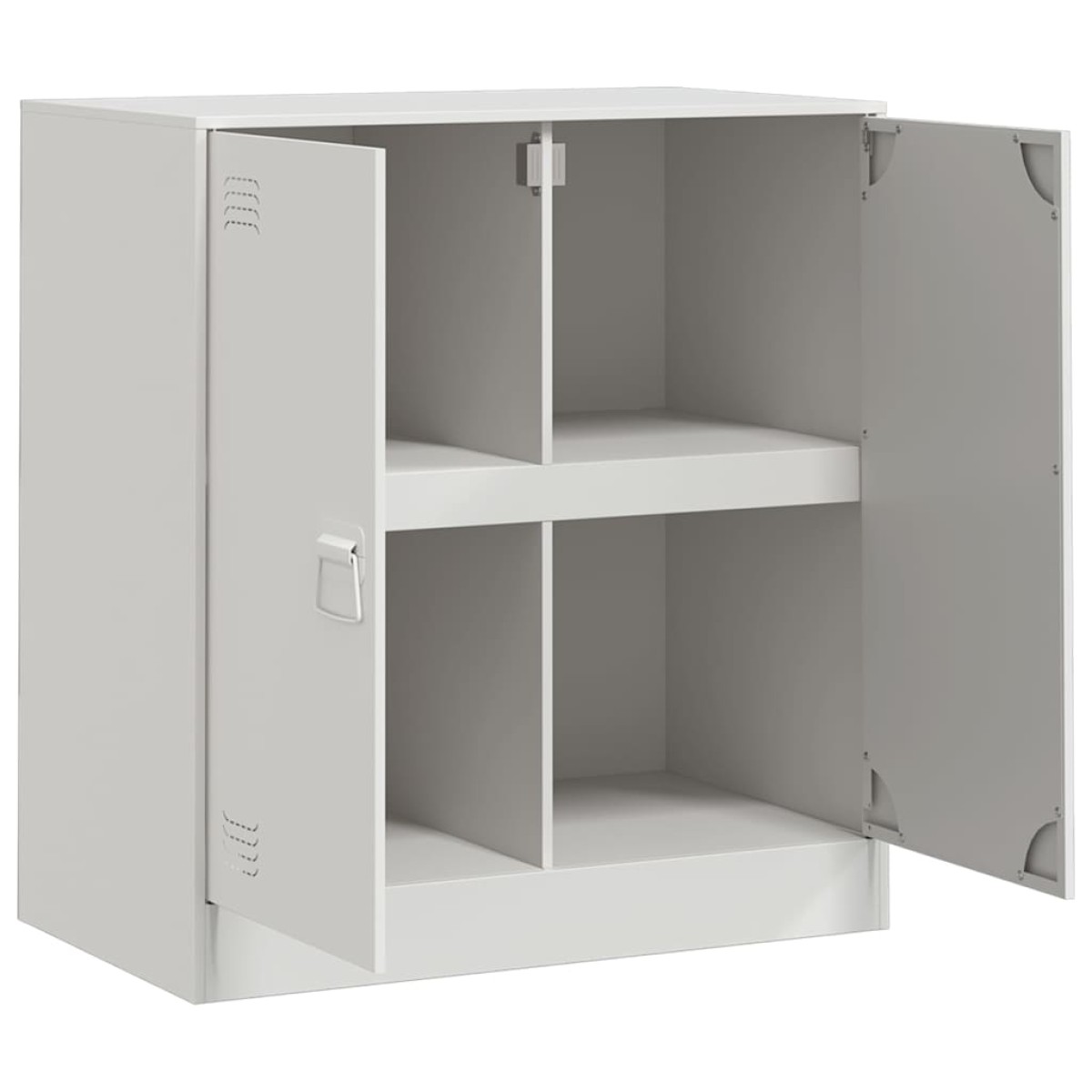 vidaXL Μπουφές Λευκός 67x39x73 εκ. από Ατσάλι