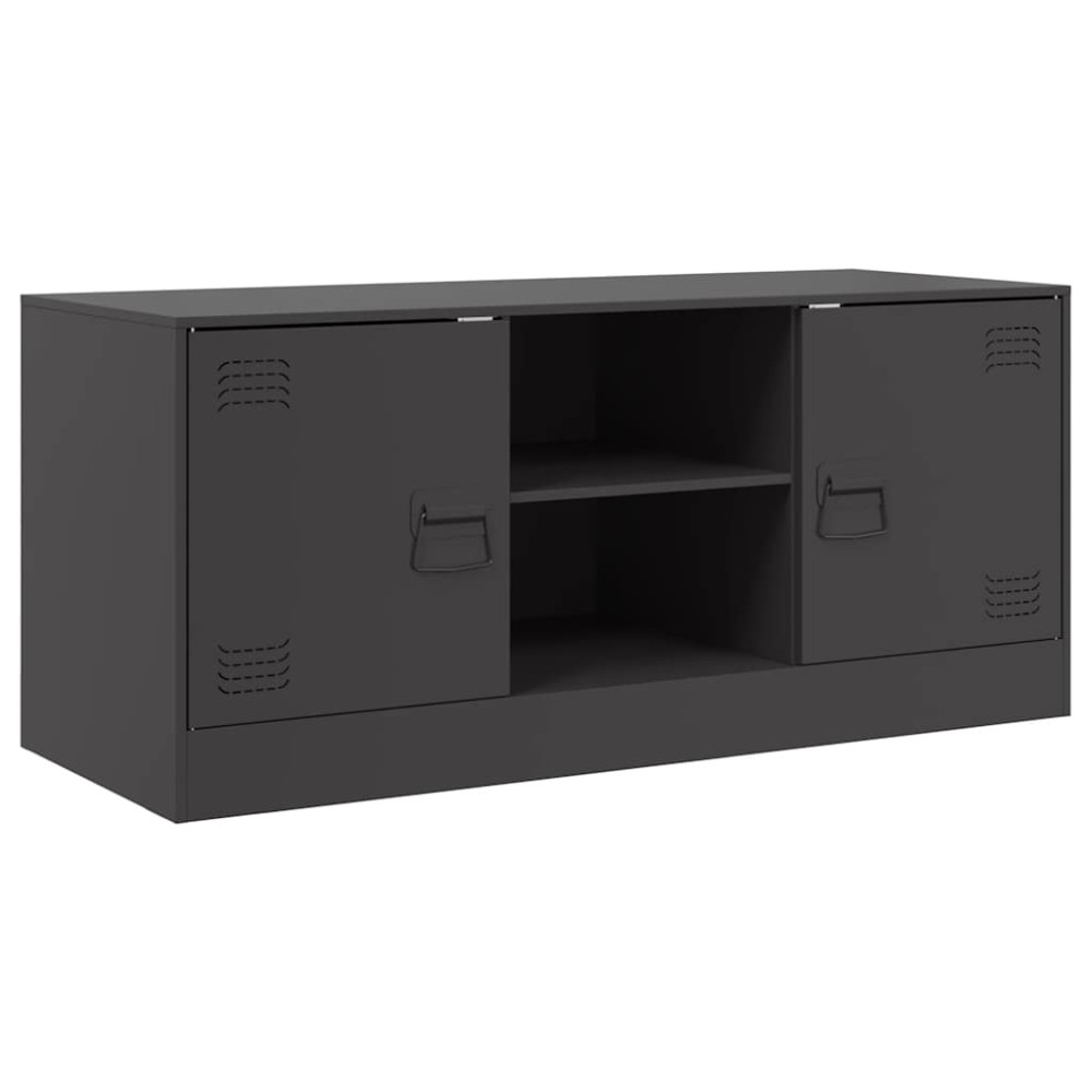 vidaXL Έπιπλο Τηλεόρασης Μαύρο 99x39x44 εκ. από Ατσάλι