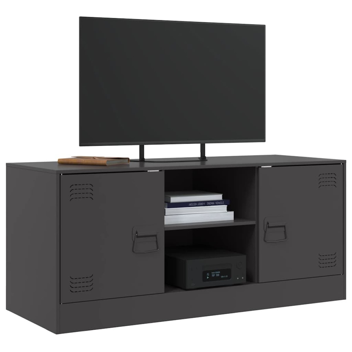 vidaXL Έπιπλο Τηλεόρασης Μαύρο 99x39x44 εκ. από Ατσάλι
