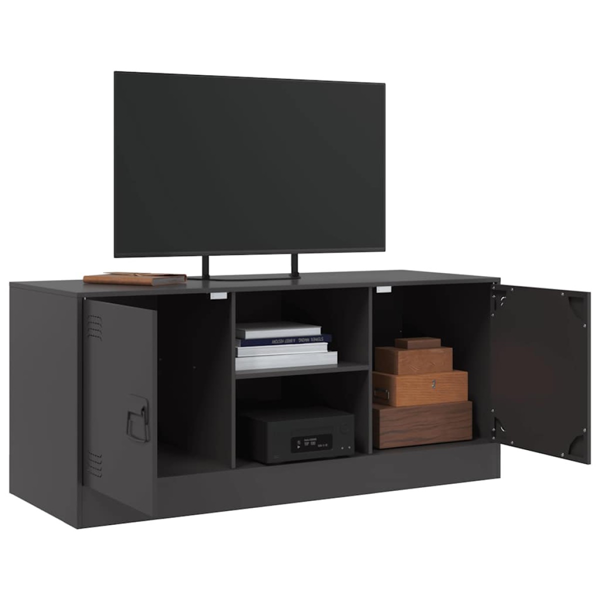 vidaXL Έπιπλο Τηλεόρασης Μαύρο 99x39x44 εκ. από Ατσάλι